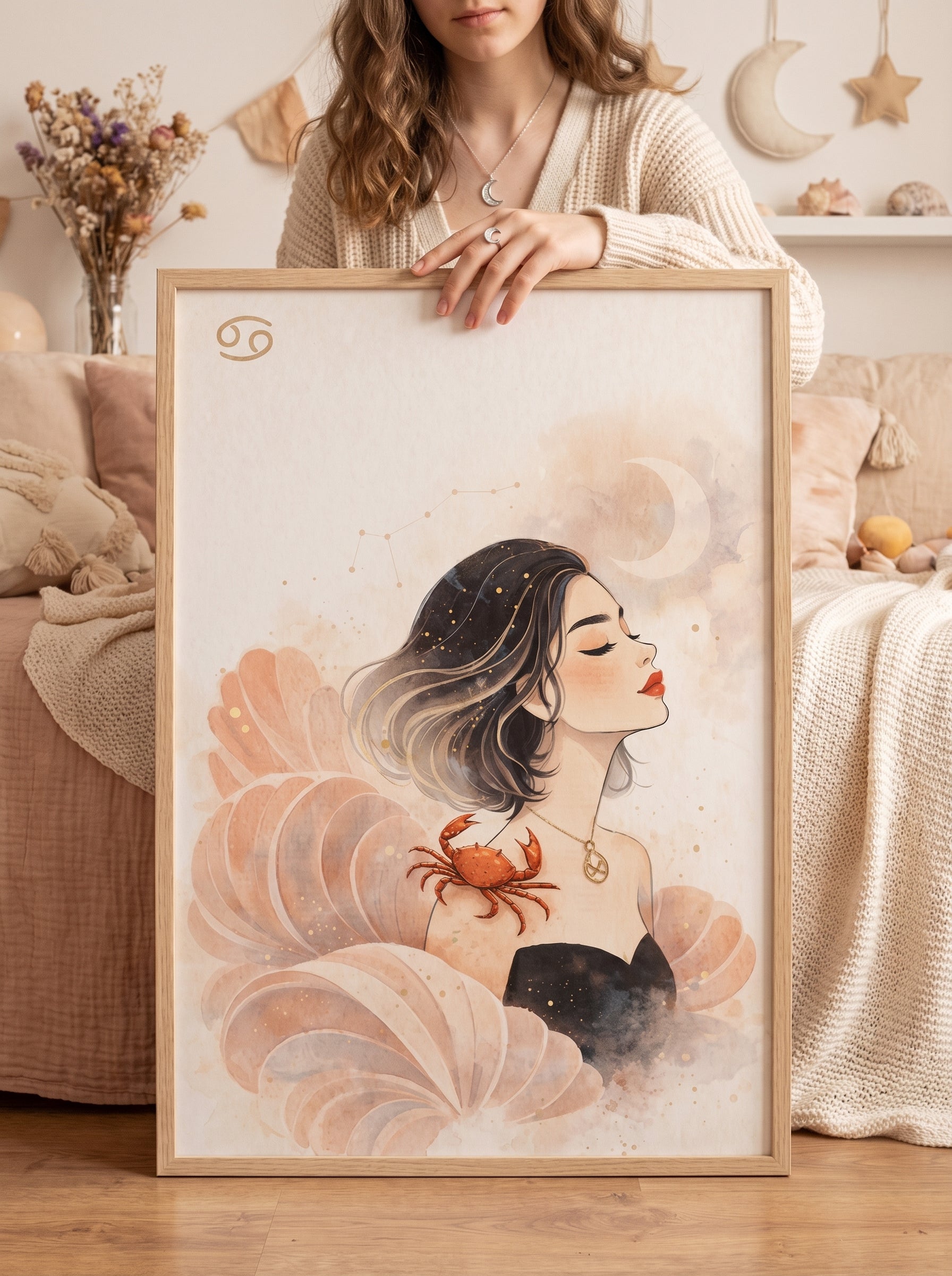 Lámina zodiaco Cáncer mujer