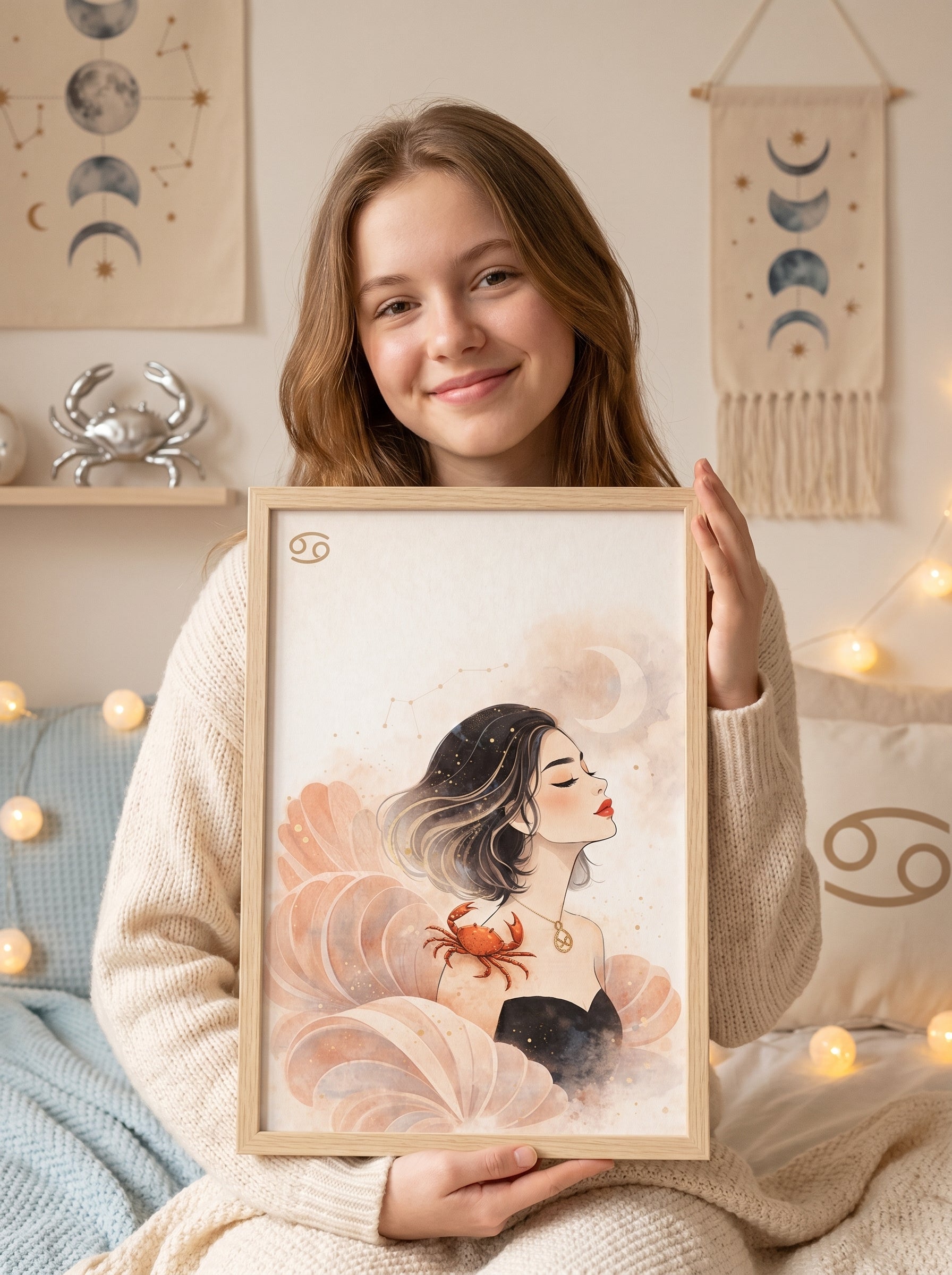 Lámina zodiaco Cáncer mujer