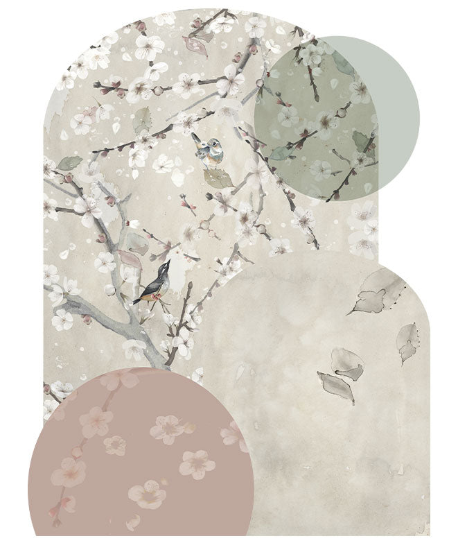 Arco adhesivo - Almendro en flor II