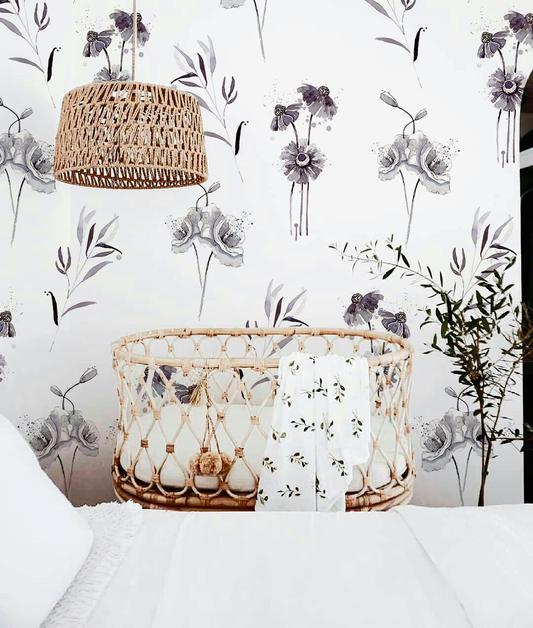 Papel pintado - Flores Tinta