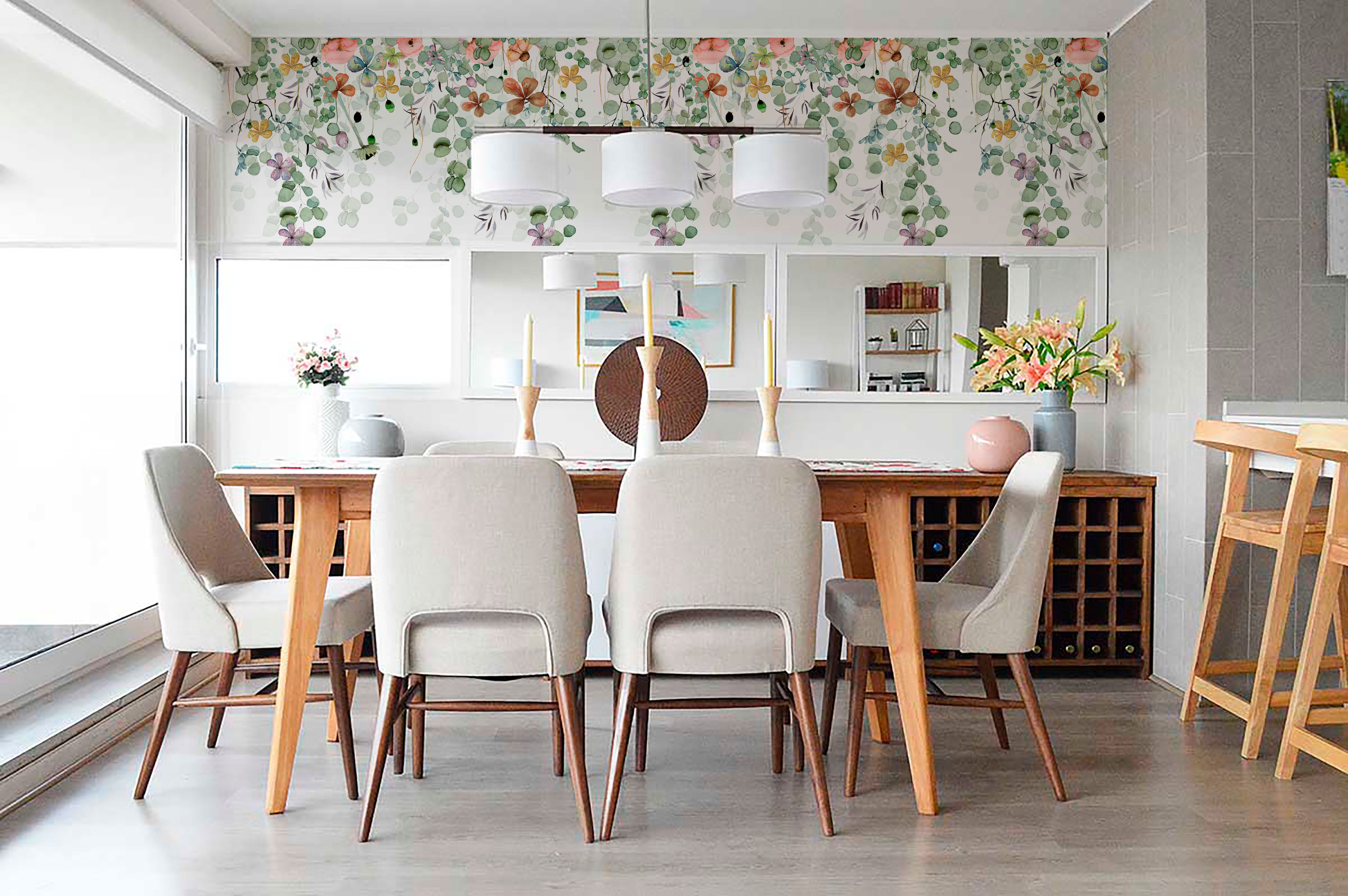 Papel pintado - Love Tale Flores colgantes I