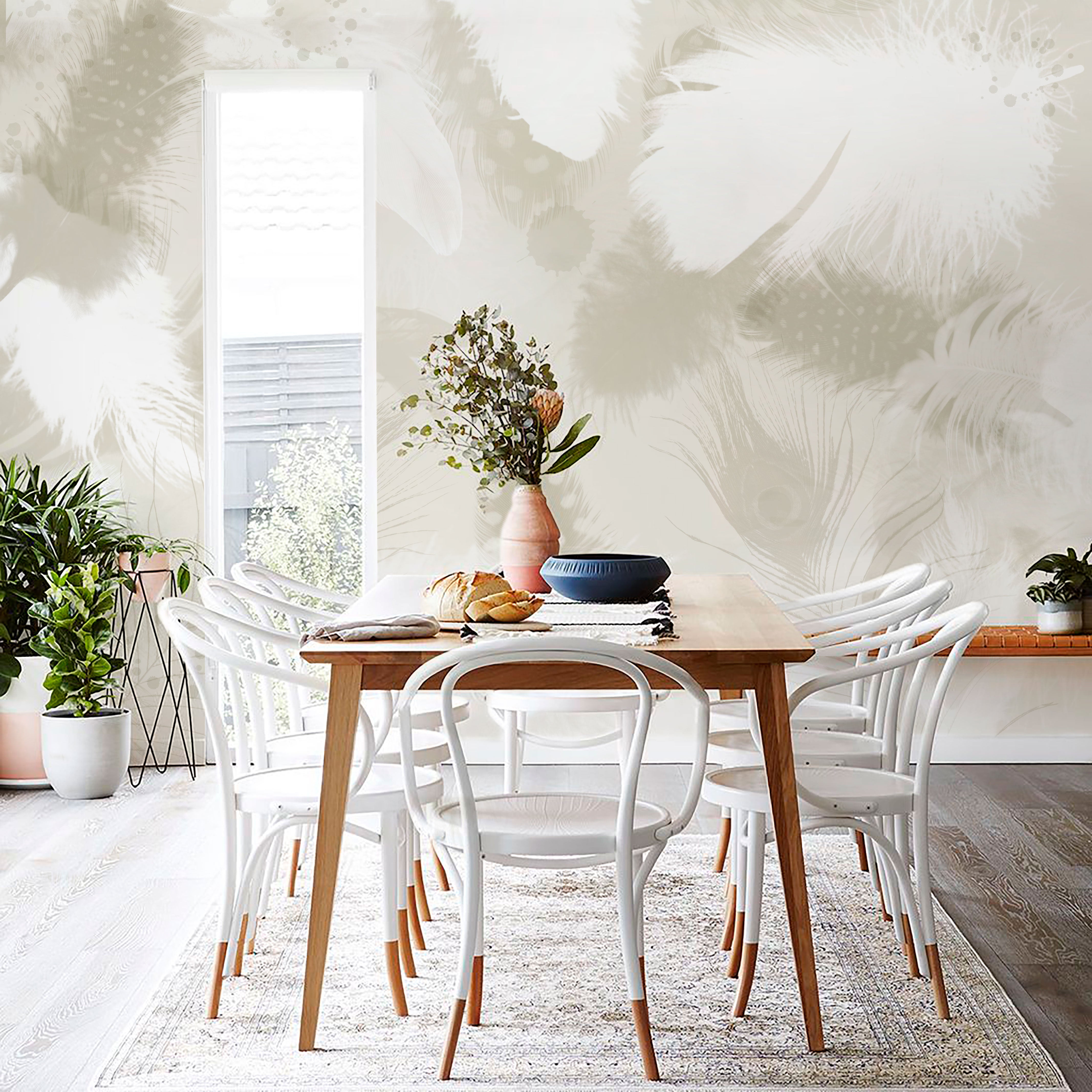 Mural de papel pintado - Plumas