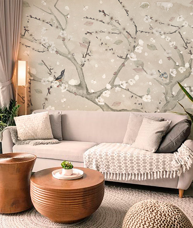 Mural de papel pintado - Almendro en flor I