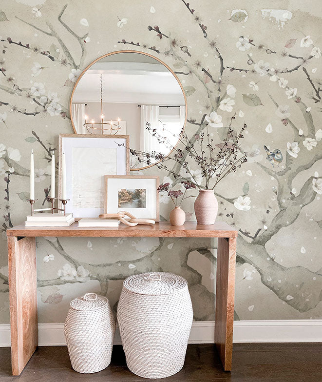 Mural de papel pintado - Almendro en flor I