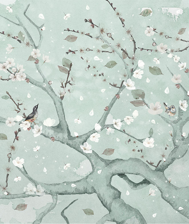 Mural de papel pintado - Almendro en flor II