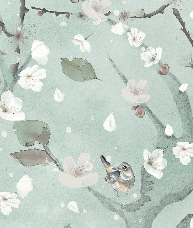Mural de papel pintado - Almendro en flor II