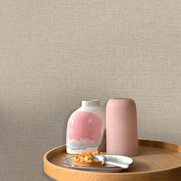 Papel pintado en rollo efecto yute vinílico | Textura natural en varios colores
