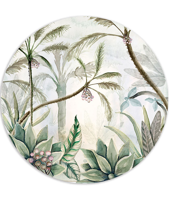 Vinilo Adhesivo Circular Trópico – Vinilo Decorativo de Pared Personalizable