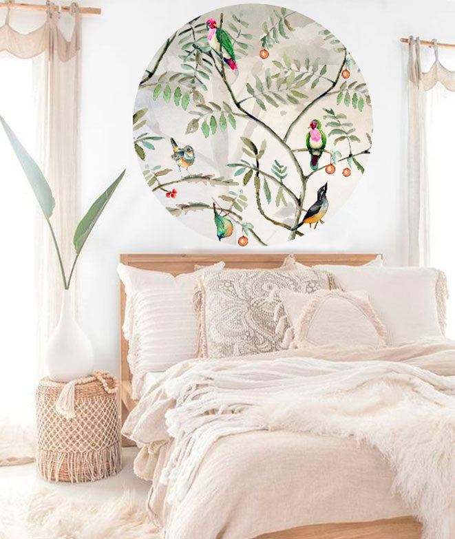 Vinilo Adhesivo Circular Jardín – Vinilo Decorativo de Pared Personalizable