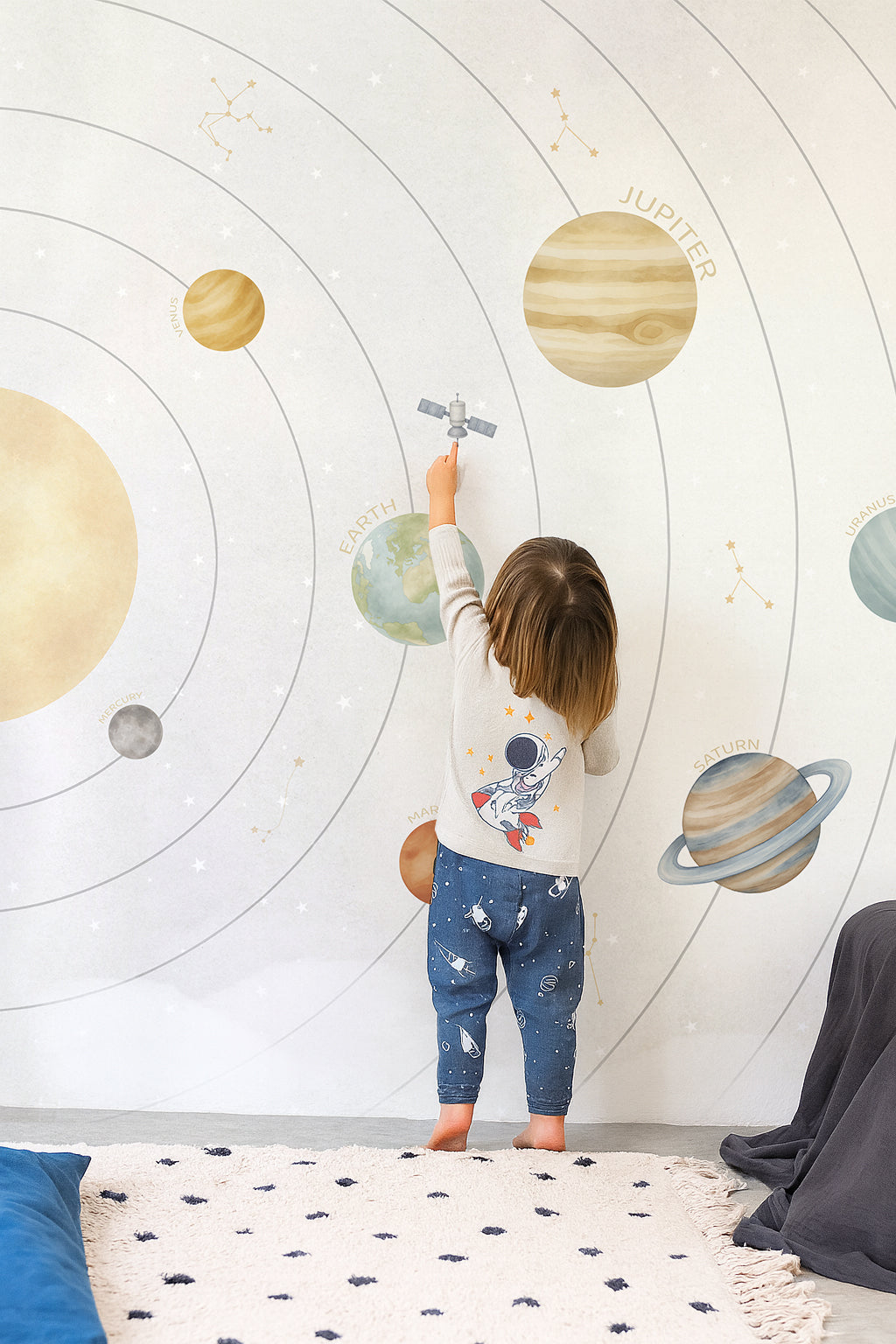 Mural de papel pintado - PLANETAS EN EL ESPACIO