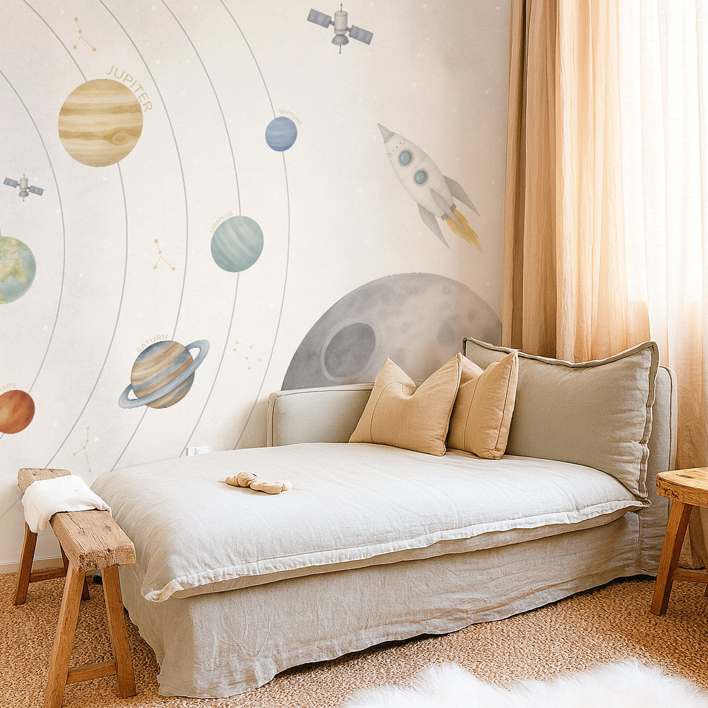 Mural de papel pintado - PLANETAS EN EL ESPACIO