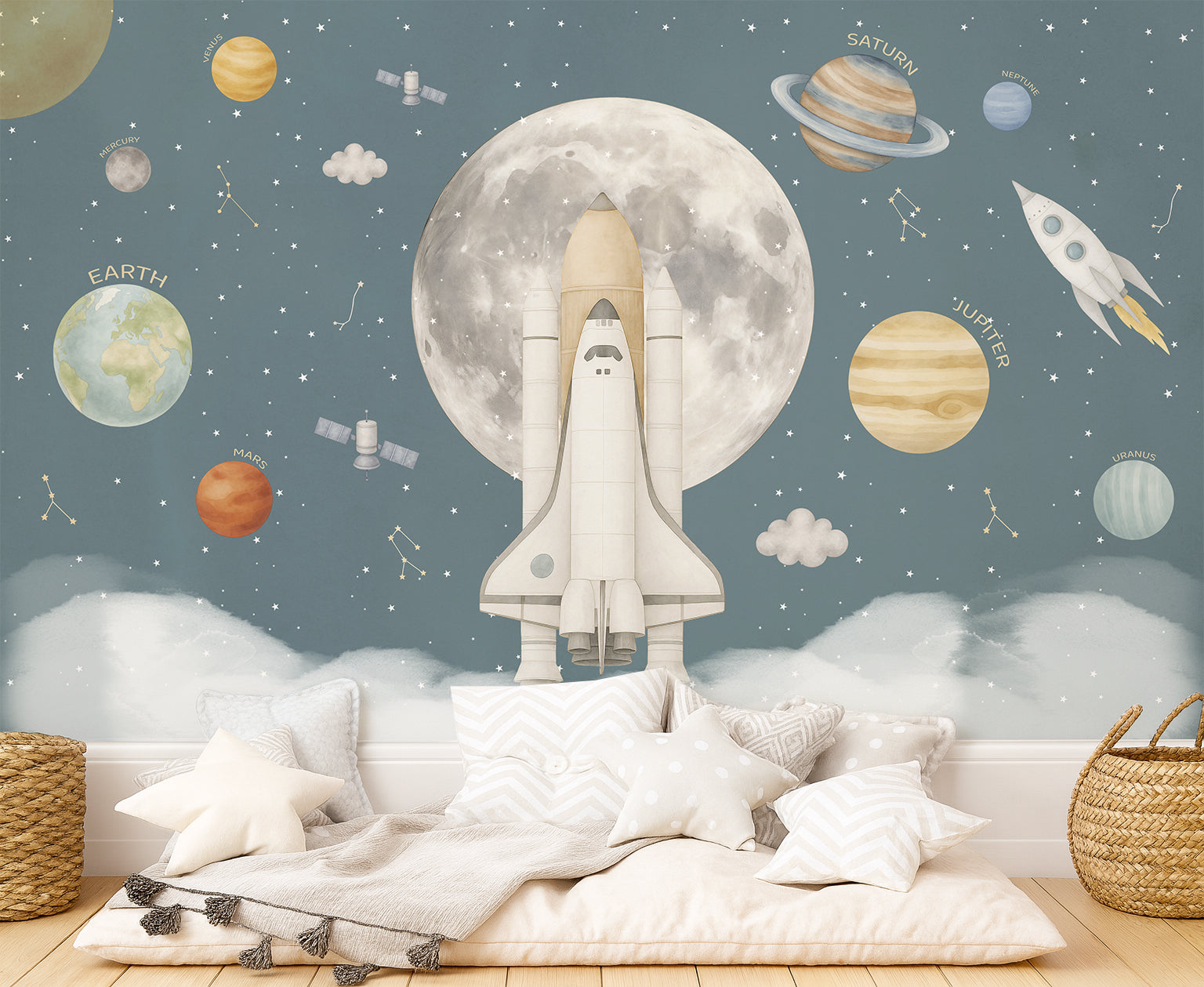 Mural de papel pintado - VIAJE A LA LUNA