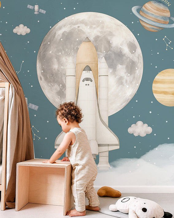 Mural de papel pintado - VIAJE A LA LUNA