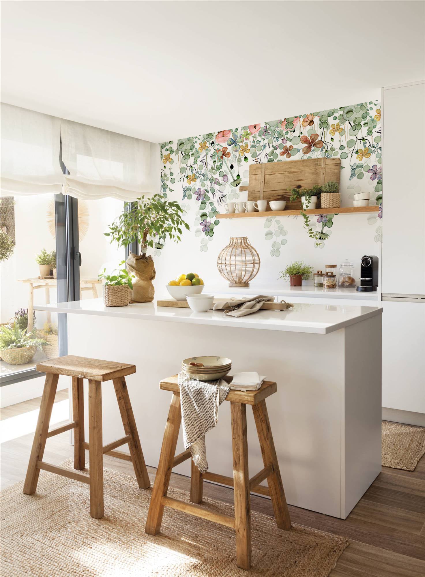 Papel pintado - Love Tale Flores colgantes I