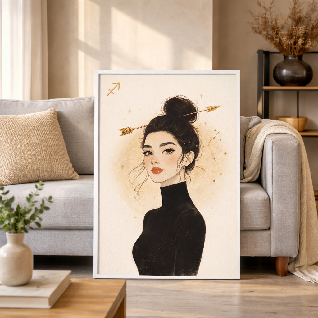 Lámina zodiaco Sagitario mujer