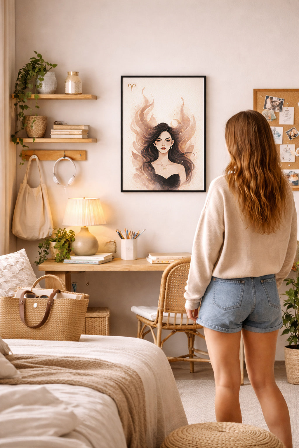 Lámina zodiaco Aries mujer