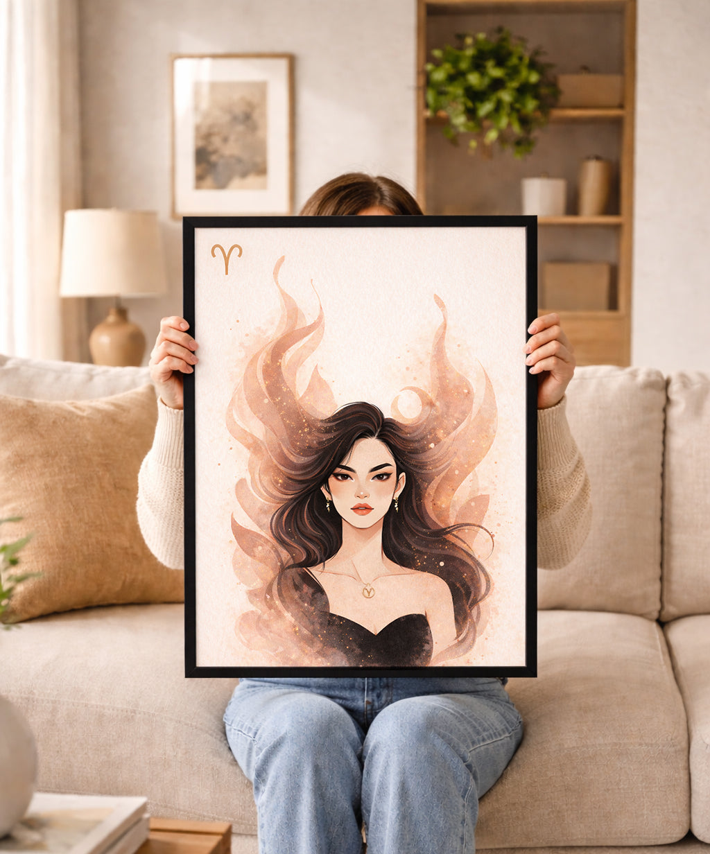 Lámina zodiaco Aries mujer