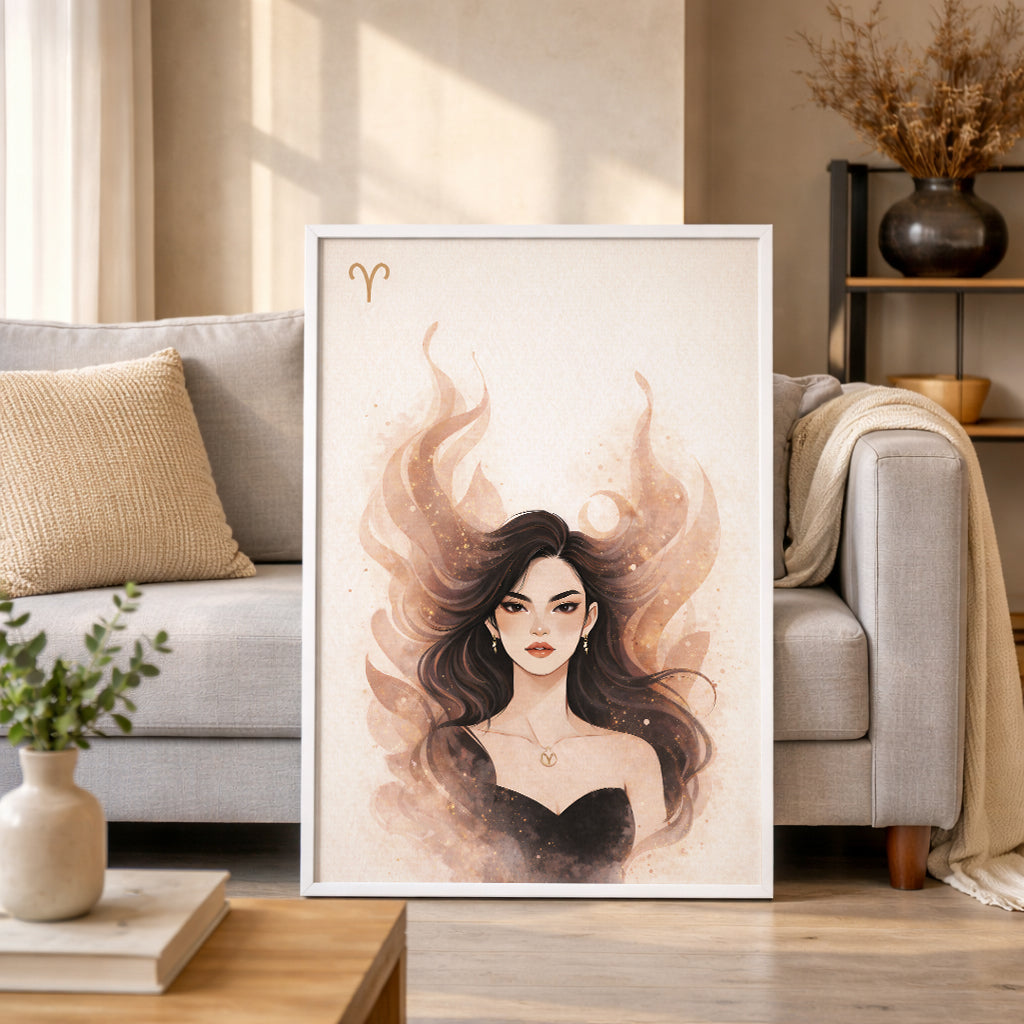 Lámina zodiaco Aries mujer