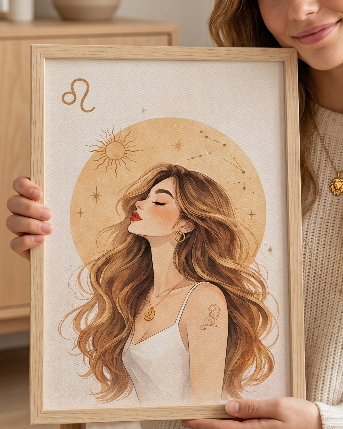 Lámina zodiaco Leo mujer