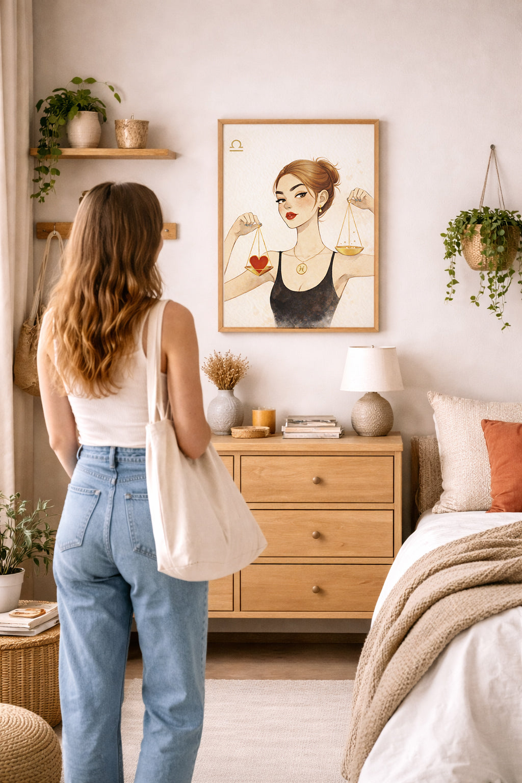 Lámina zodiaco Libra mujer