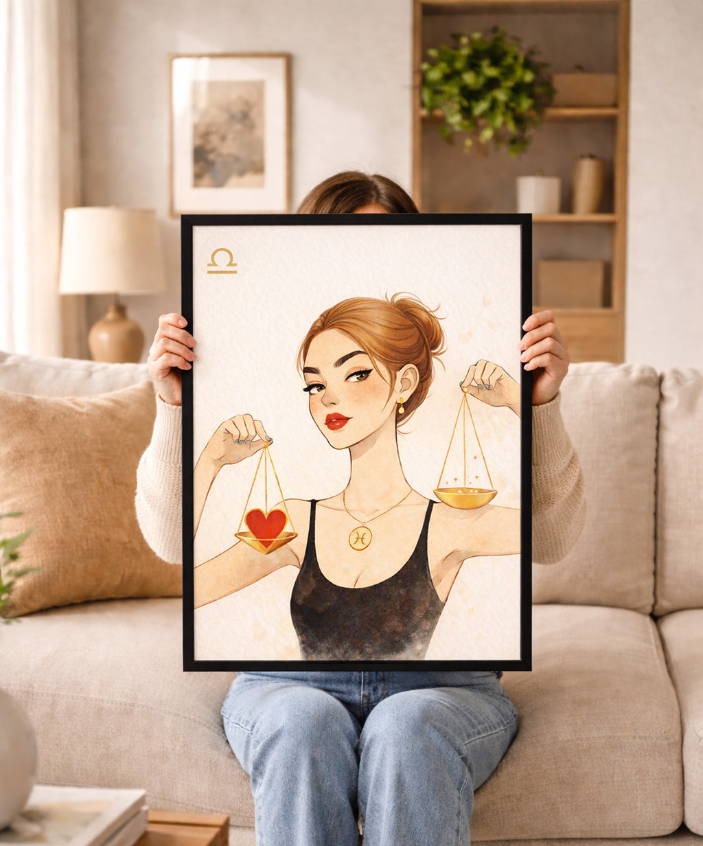 Lámina zodiaco Libra mujer