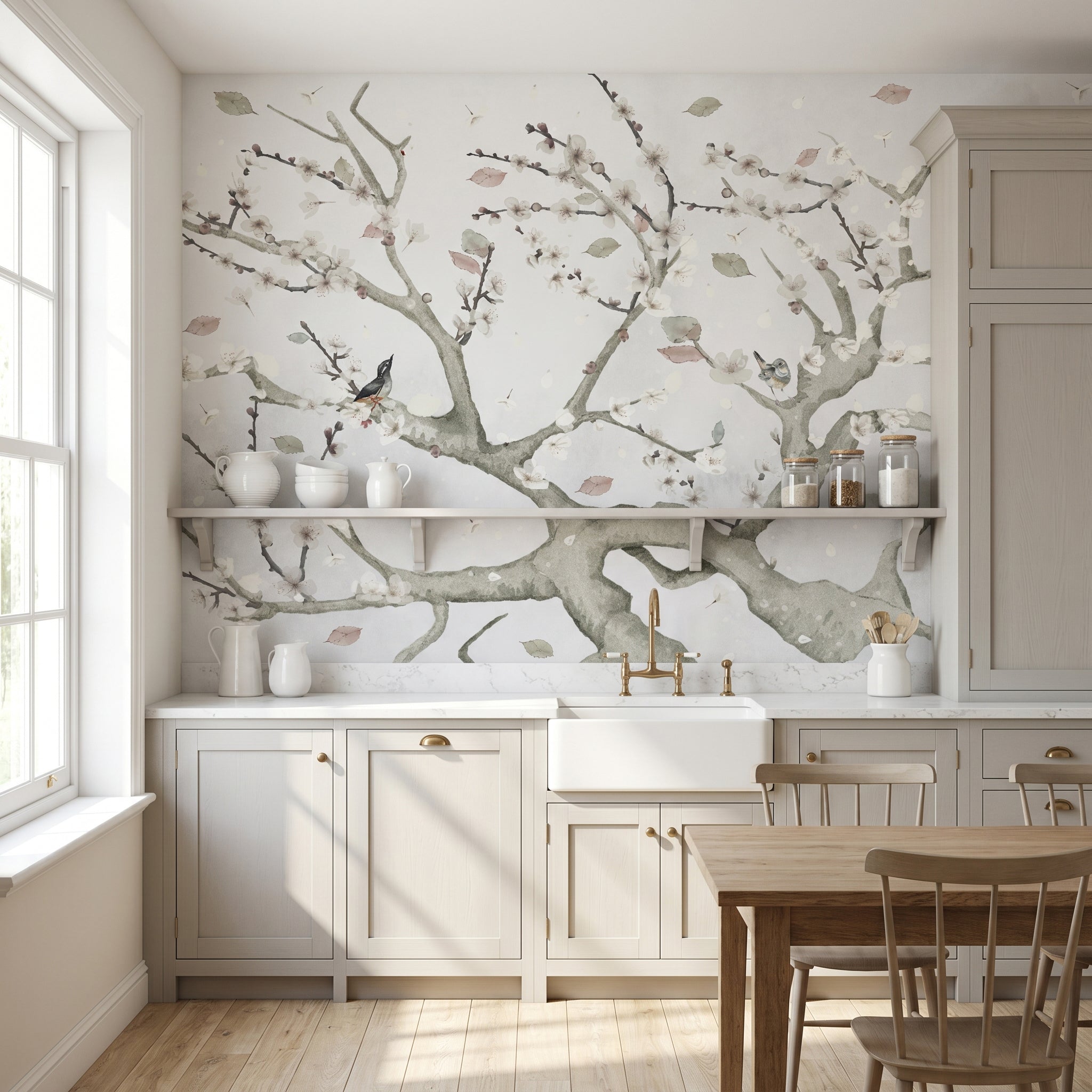 Mural de papel pintado - Almendro en flor III