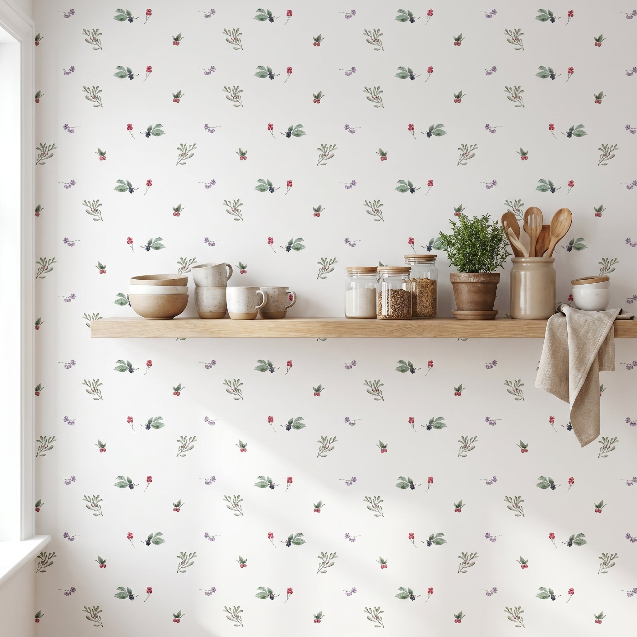 Papel pintado - Frutos Rojos