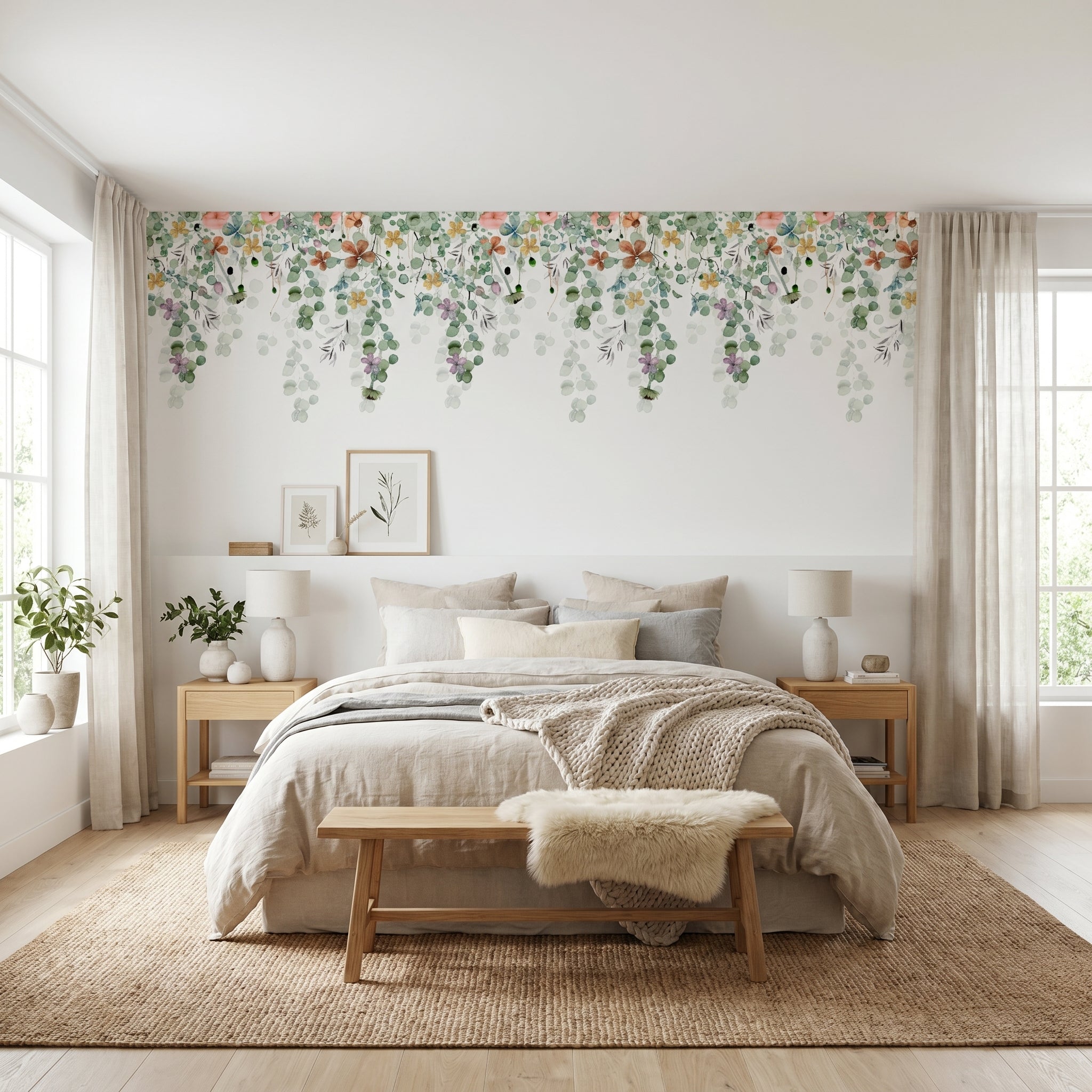 Papel pintado - Love Tale Flores colgantes I