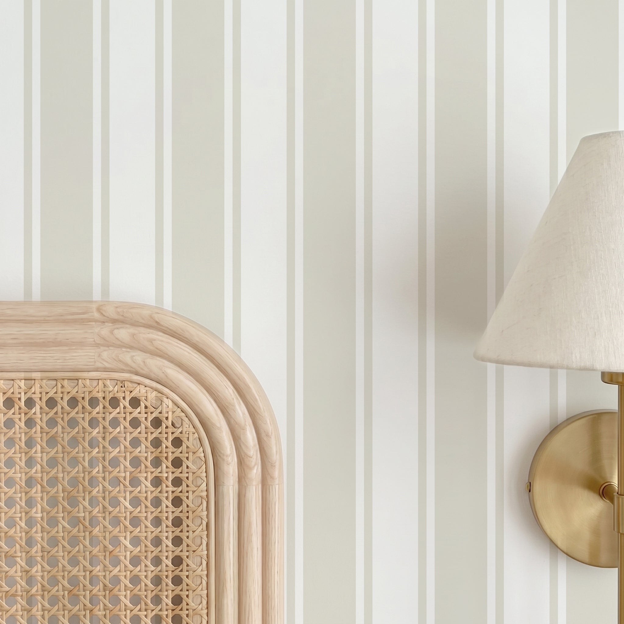 Papel pintado - Rayas beige