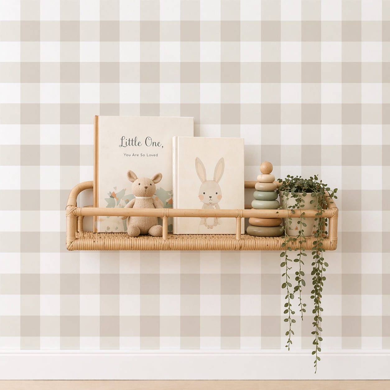 Papel pintado - Cuadro Vichy Beige