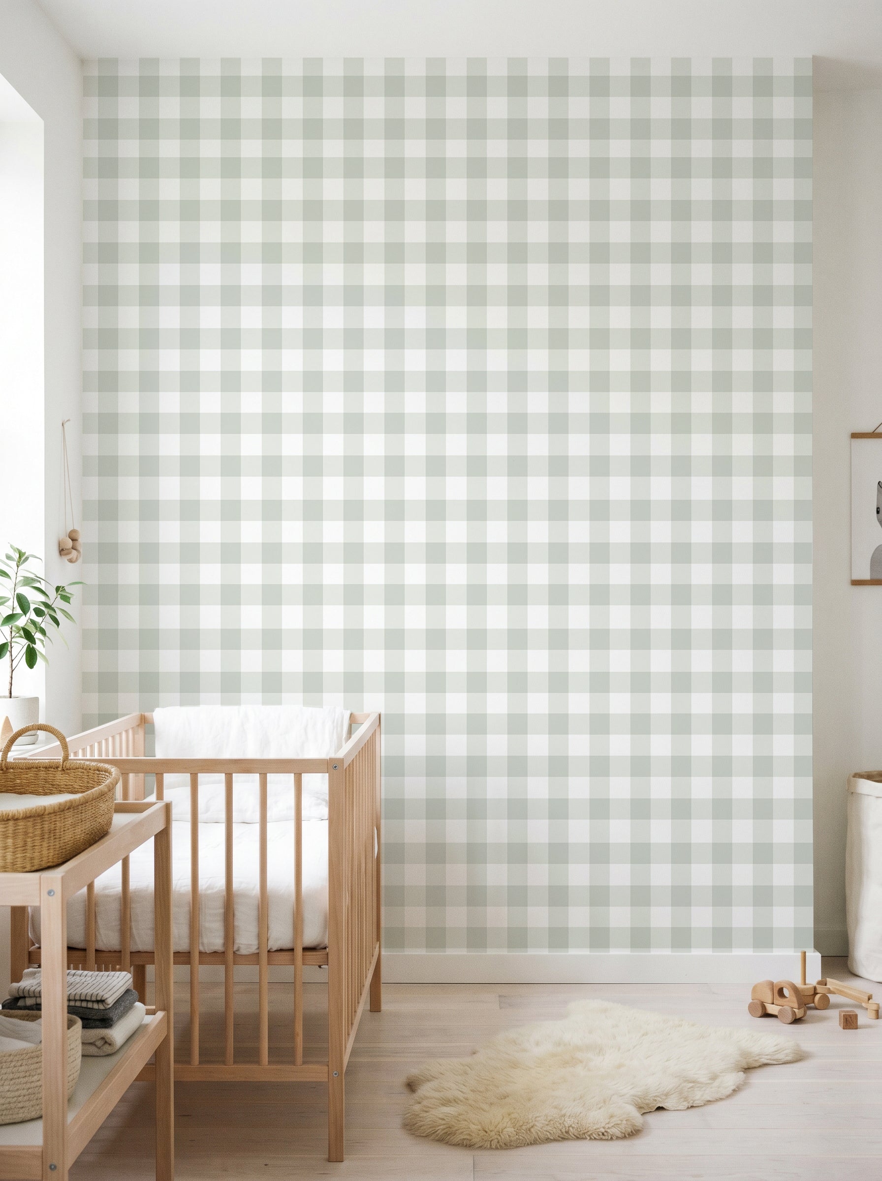 Papel pintado - Cuadro Vichy Mint