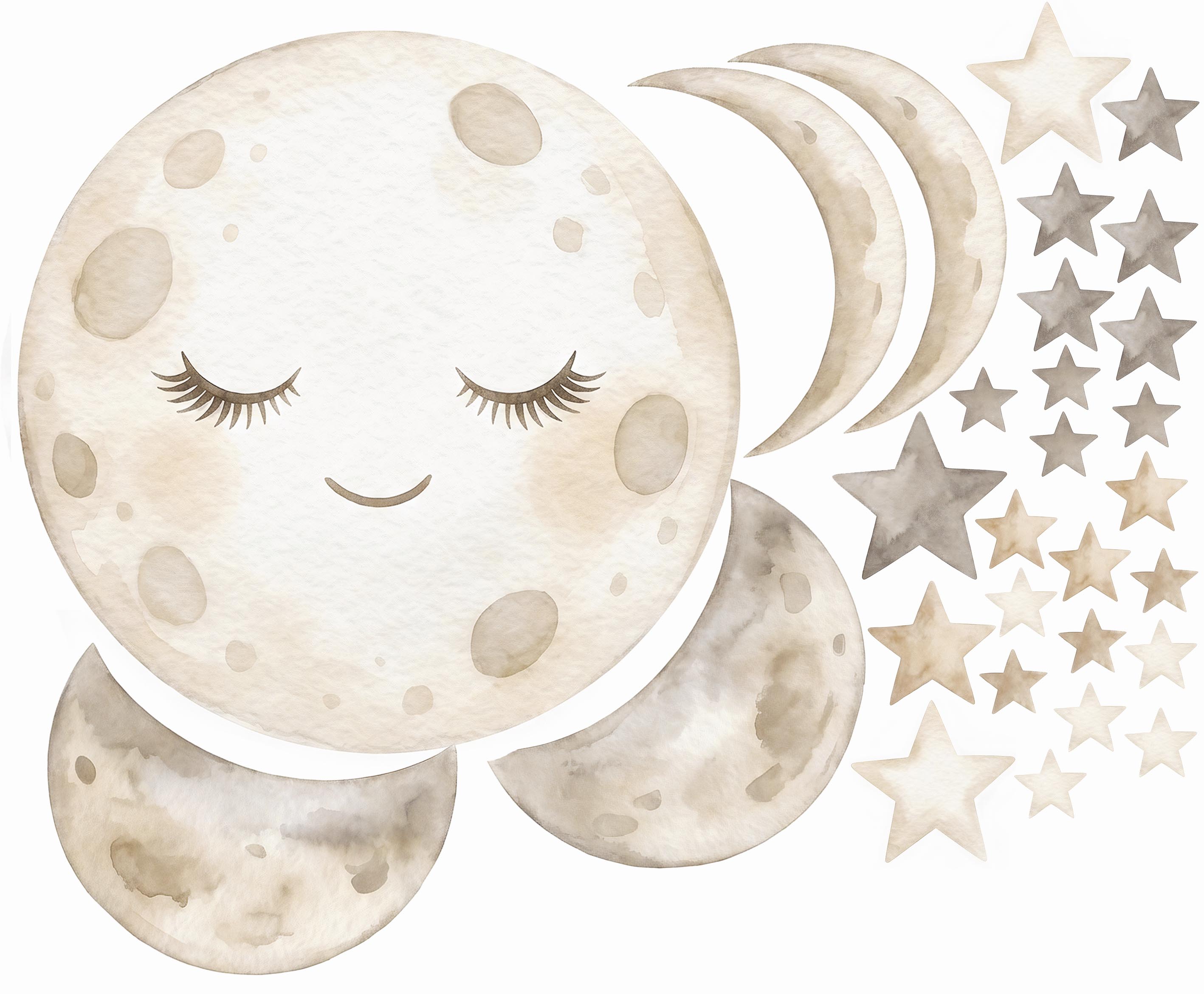 Vinilo Infantil Fases Lunares
