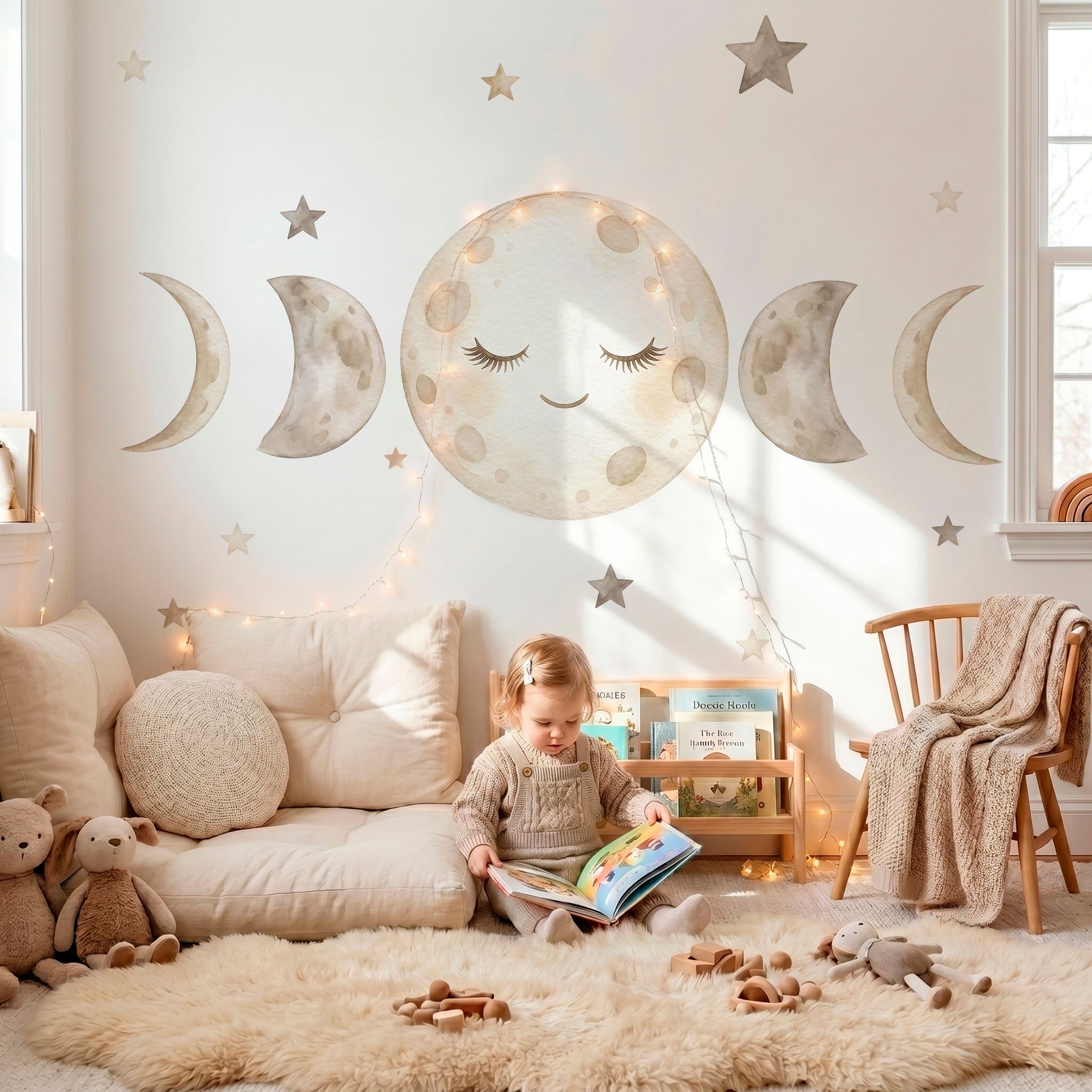 Vinilo Infantil Fases Lunares