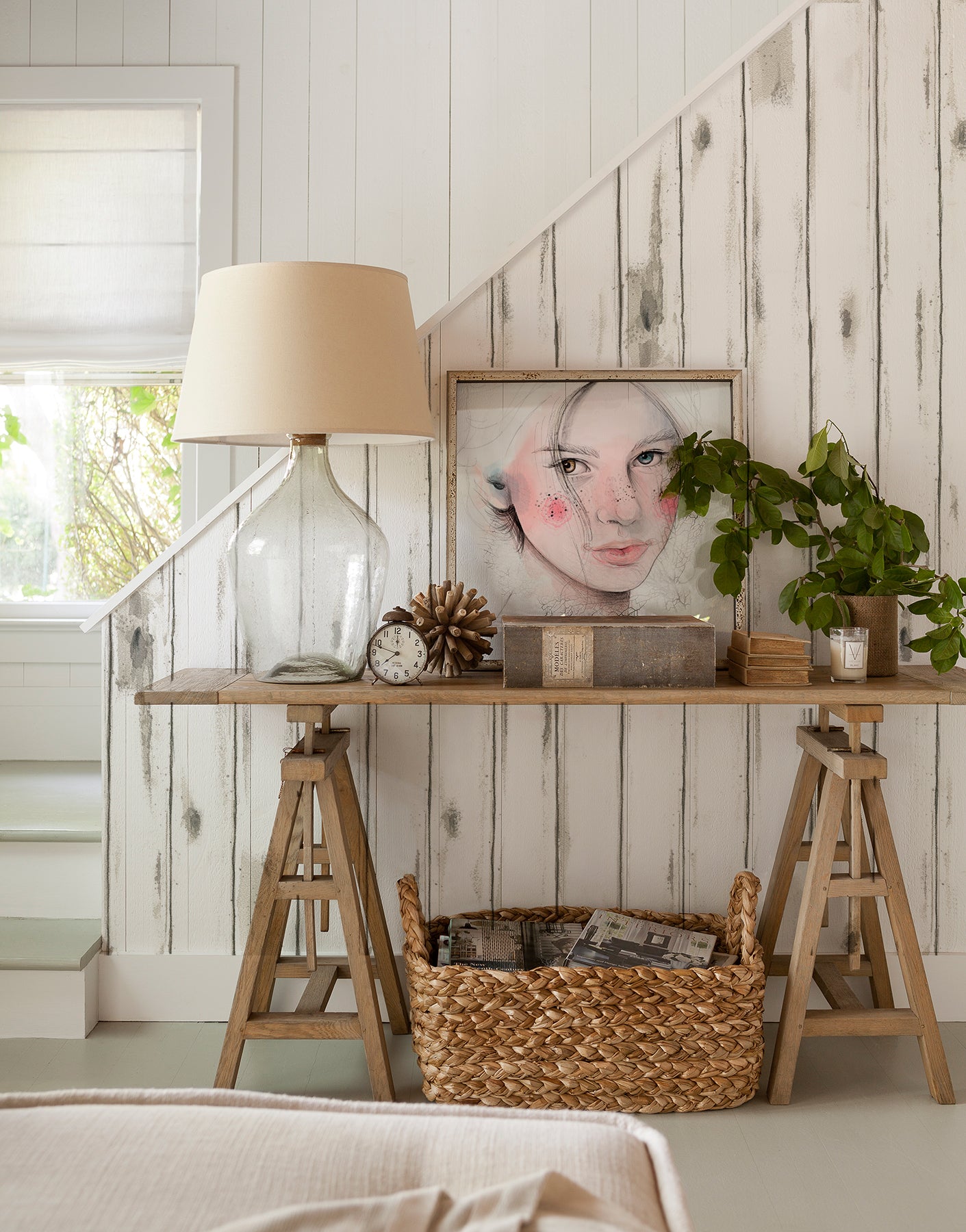 Papel pintado - Madera decapada