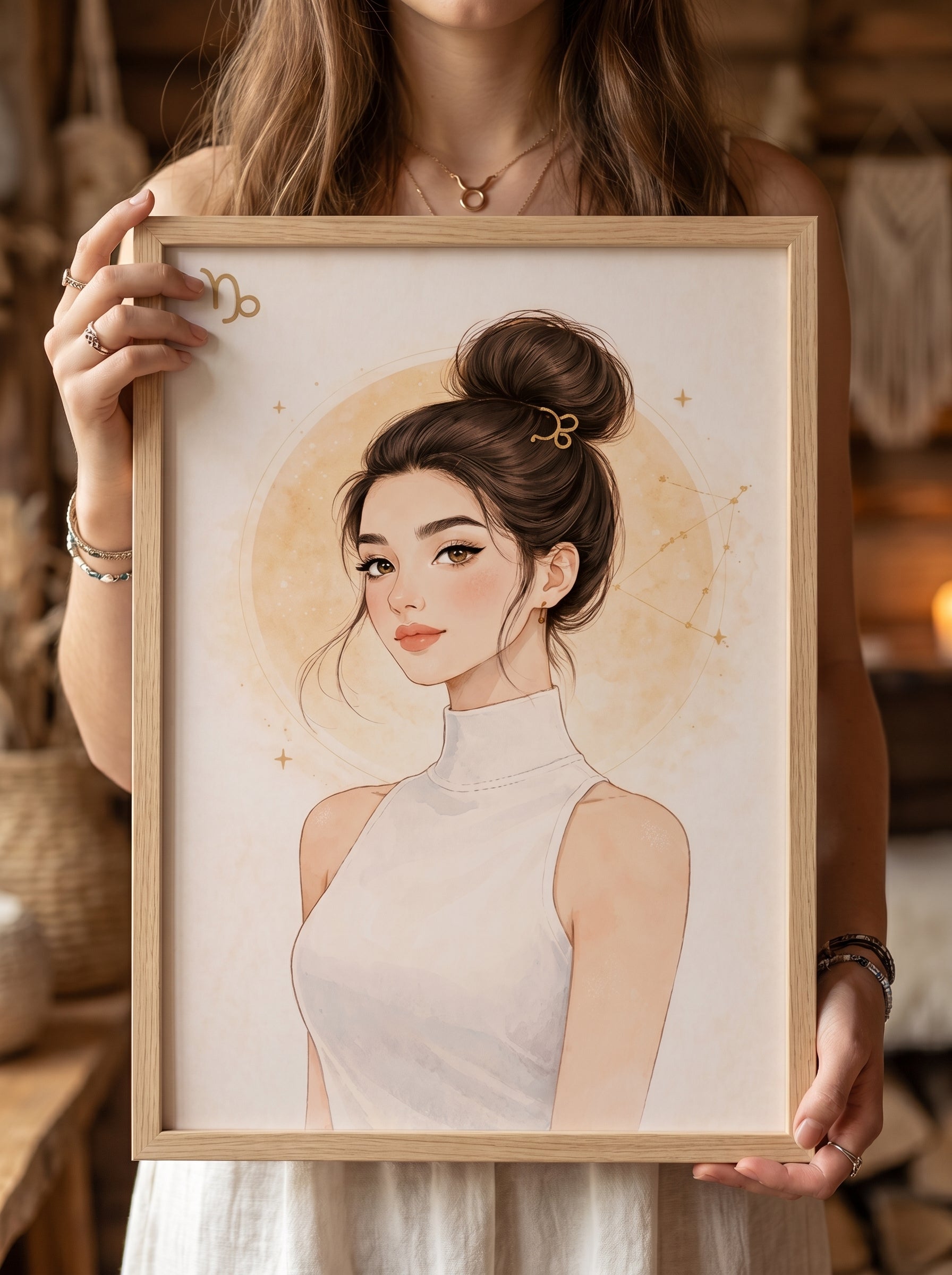 Lámina zodiaco Capricornio mujer