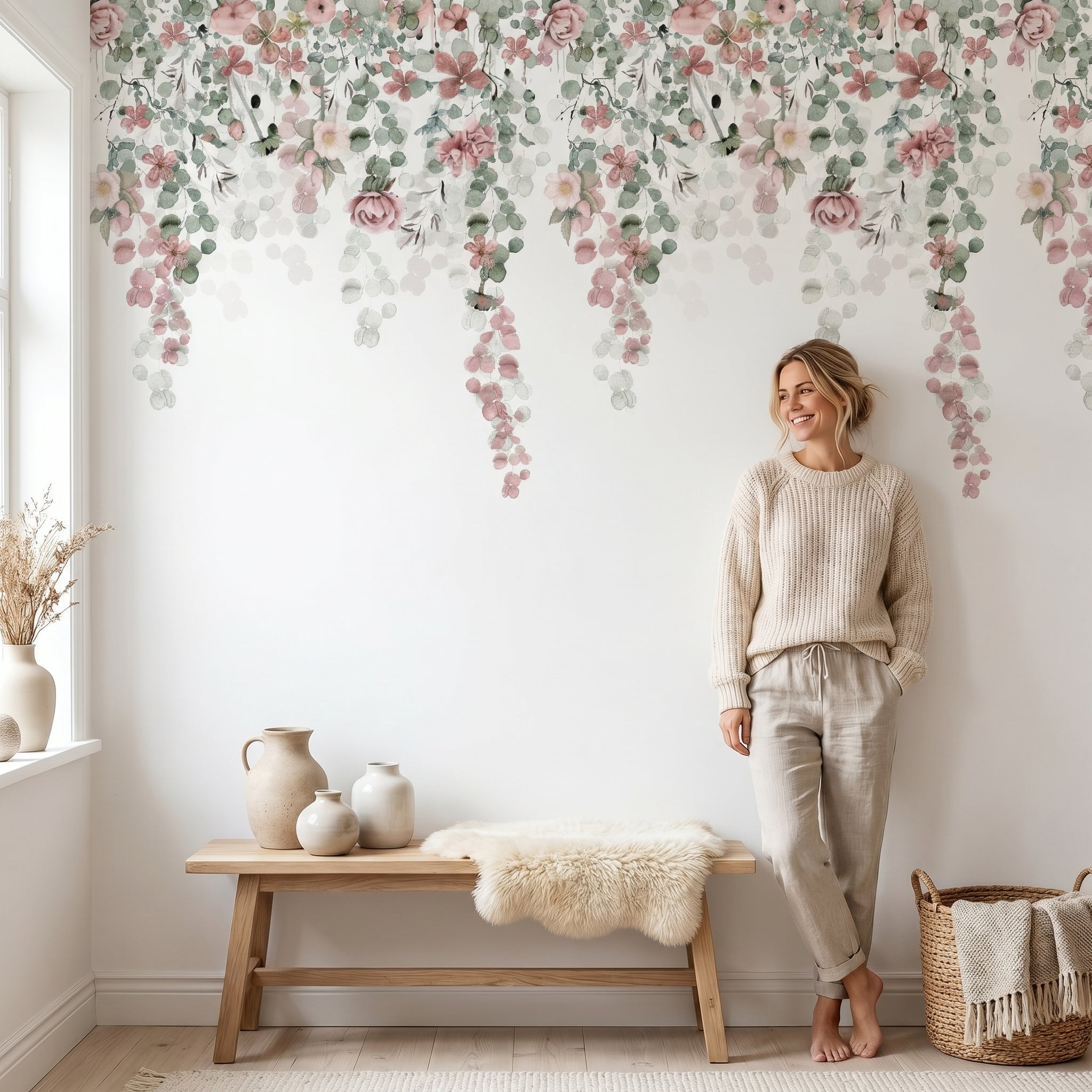 Papel pintado - Love Tale Flores colgantes II