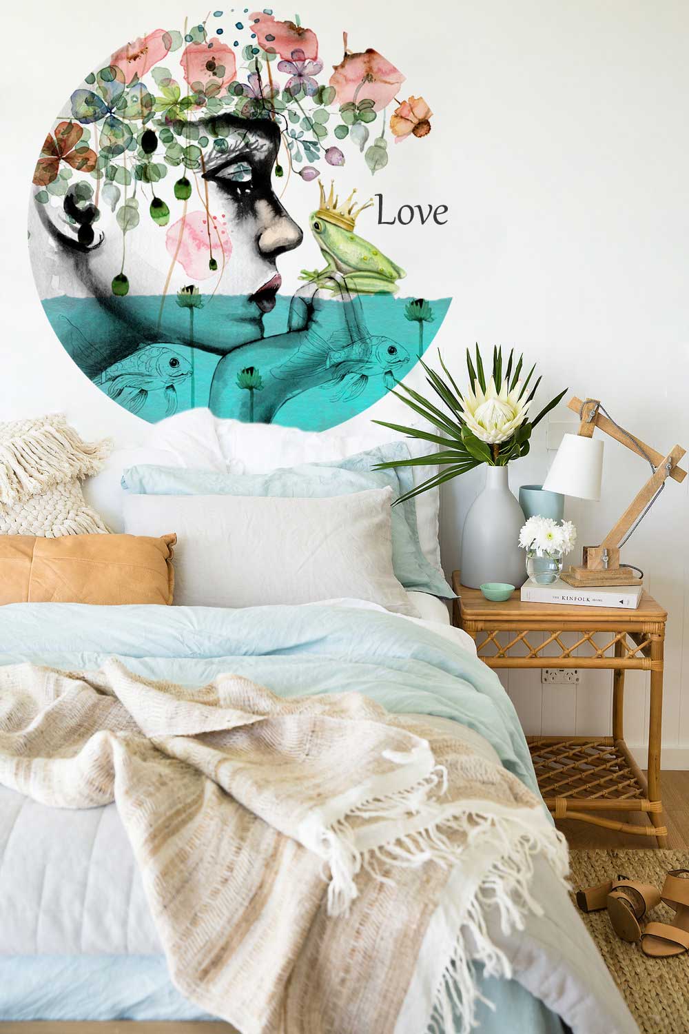 Vinilo Adhesivo Circular Love Tale – Vinilo Decorativo de Pared Personalizable