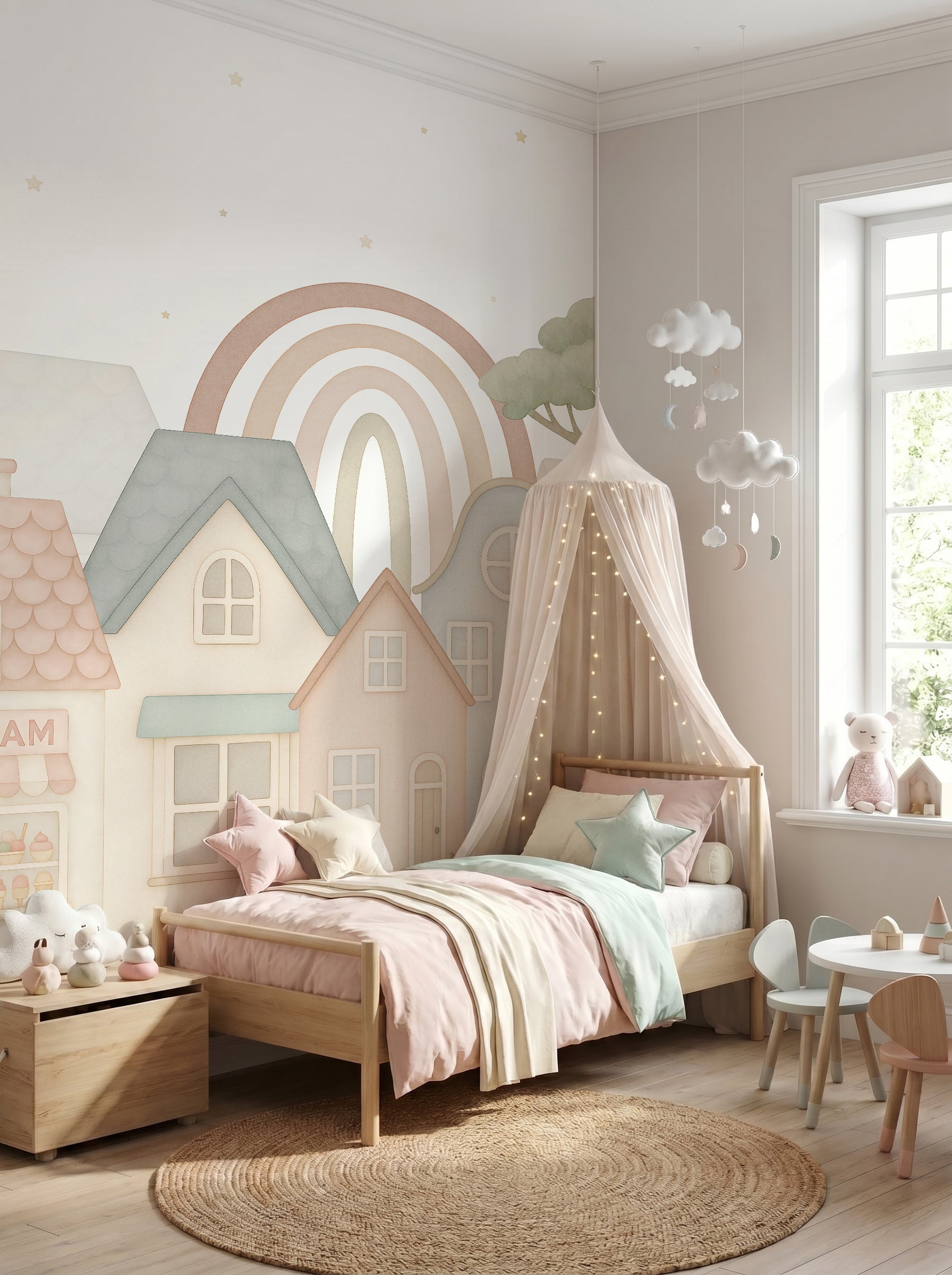 Mural de papel pintado - CASITAS EN PUEBLO MÁGICO