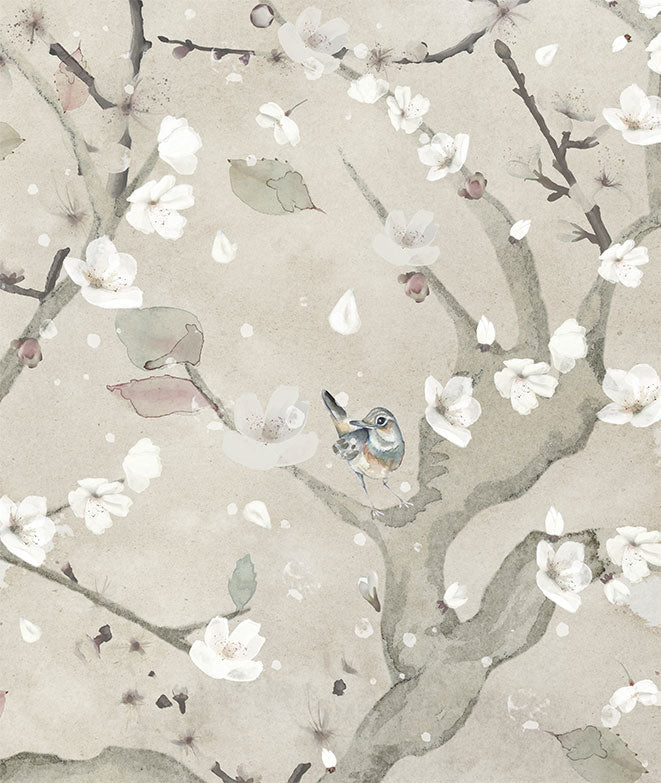 Mural de papel pintado - Almendro en flor I