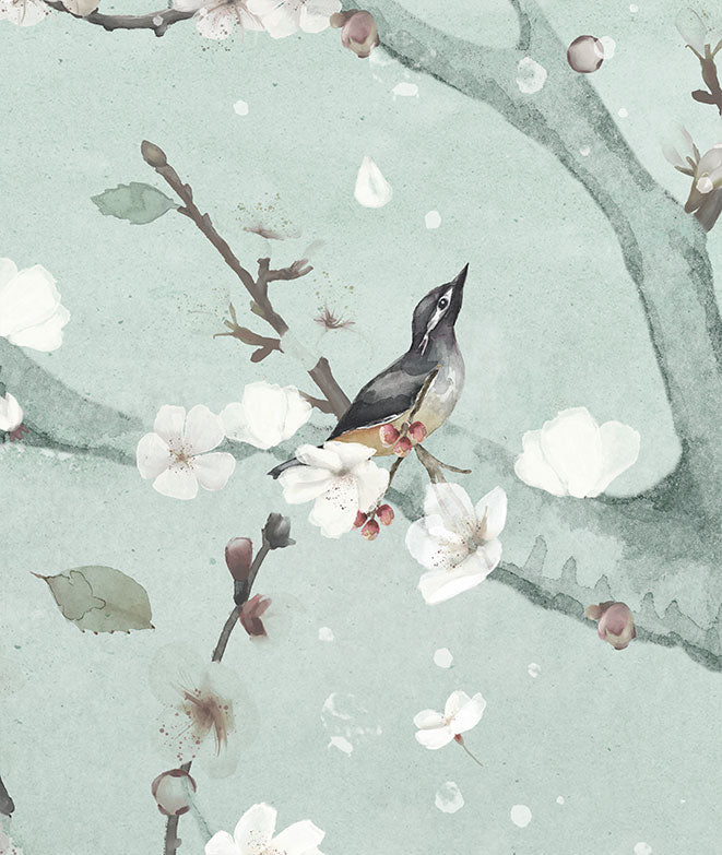 Mural de papel pintado - Almendro en flor II