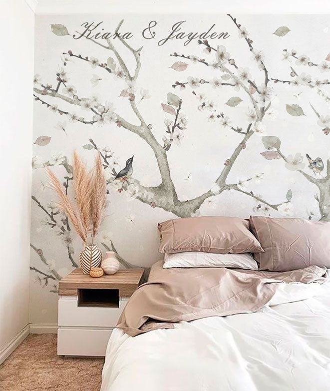 Mural de papel pintado - Almendro en flor III