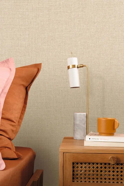 Papel pintado en rollo efecto yute vinílico | Textura natural en varios colores