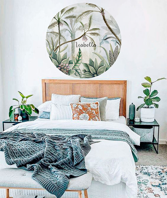 Vinilo Adhesivo Circular Trópico – Vinilo Decorativo de Pared Personalizable