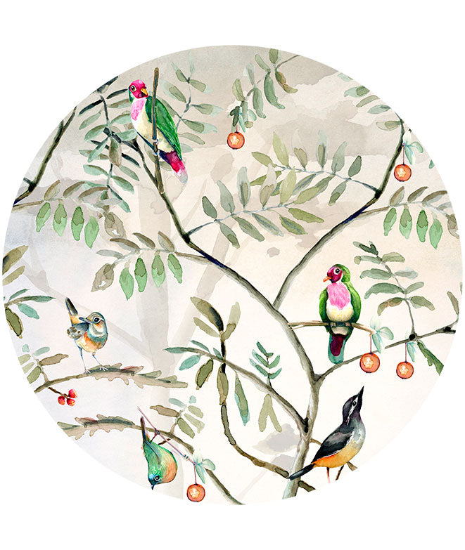 Vinilo Adhesivo Circular Jardín – Vinilo Decorativo de Pared Personalizable