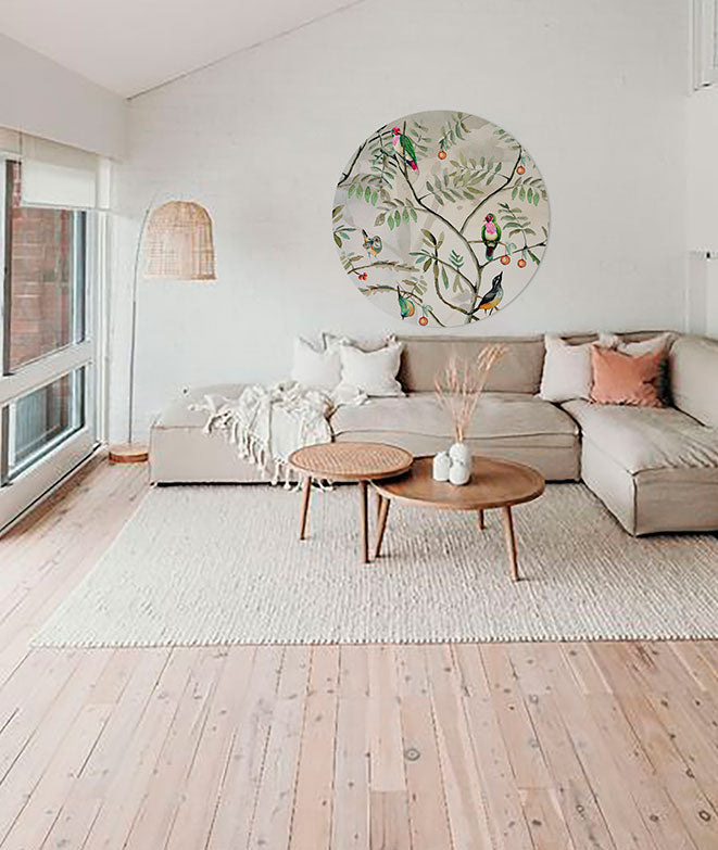 Vinilo Adhesivo Circular Jardín – Vinilo Decorativo de Pared Personalizable