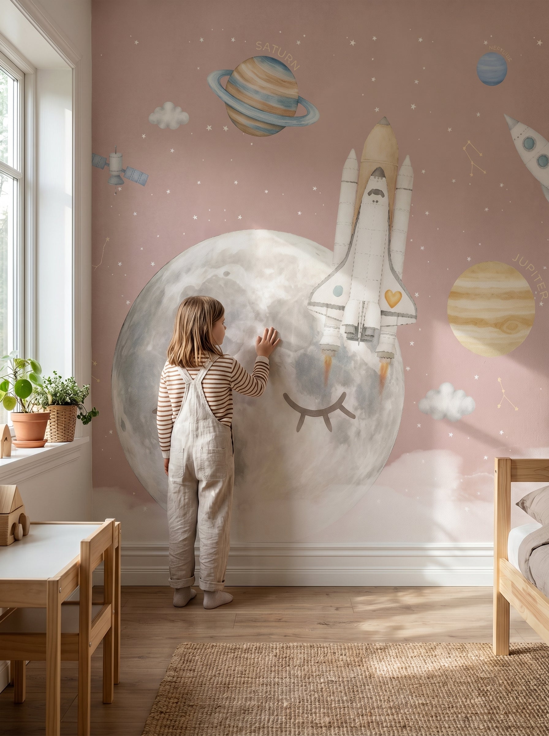 Mural de papel pintado - VIAJE A LA LUNA II