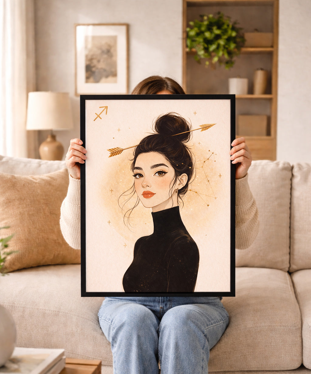 Lámina zodiaco Sagitario mujer