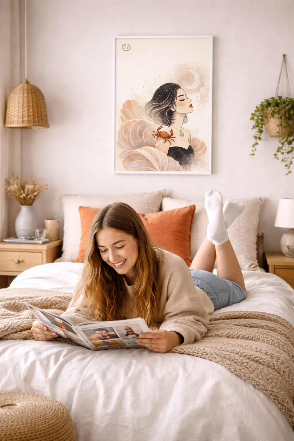 Lámina zodiaco Cáncer mujer