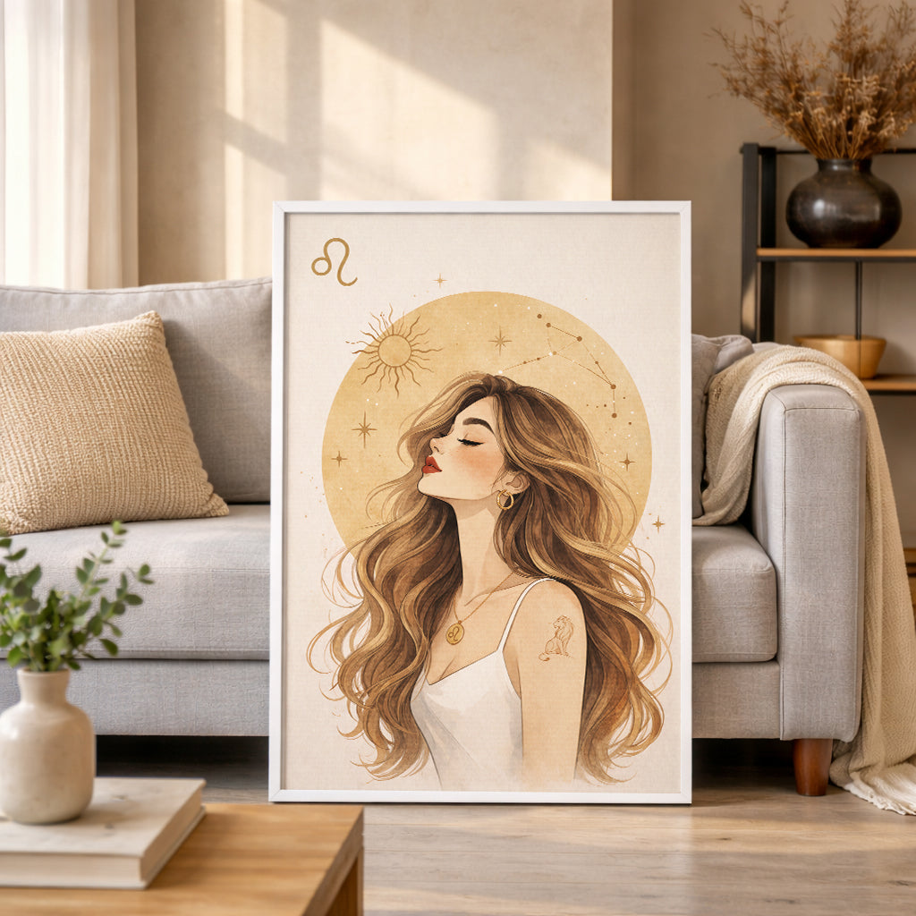 Lámina zodiaco Leo mujer