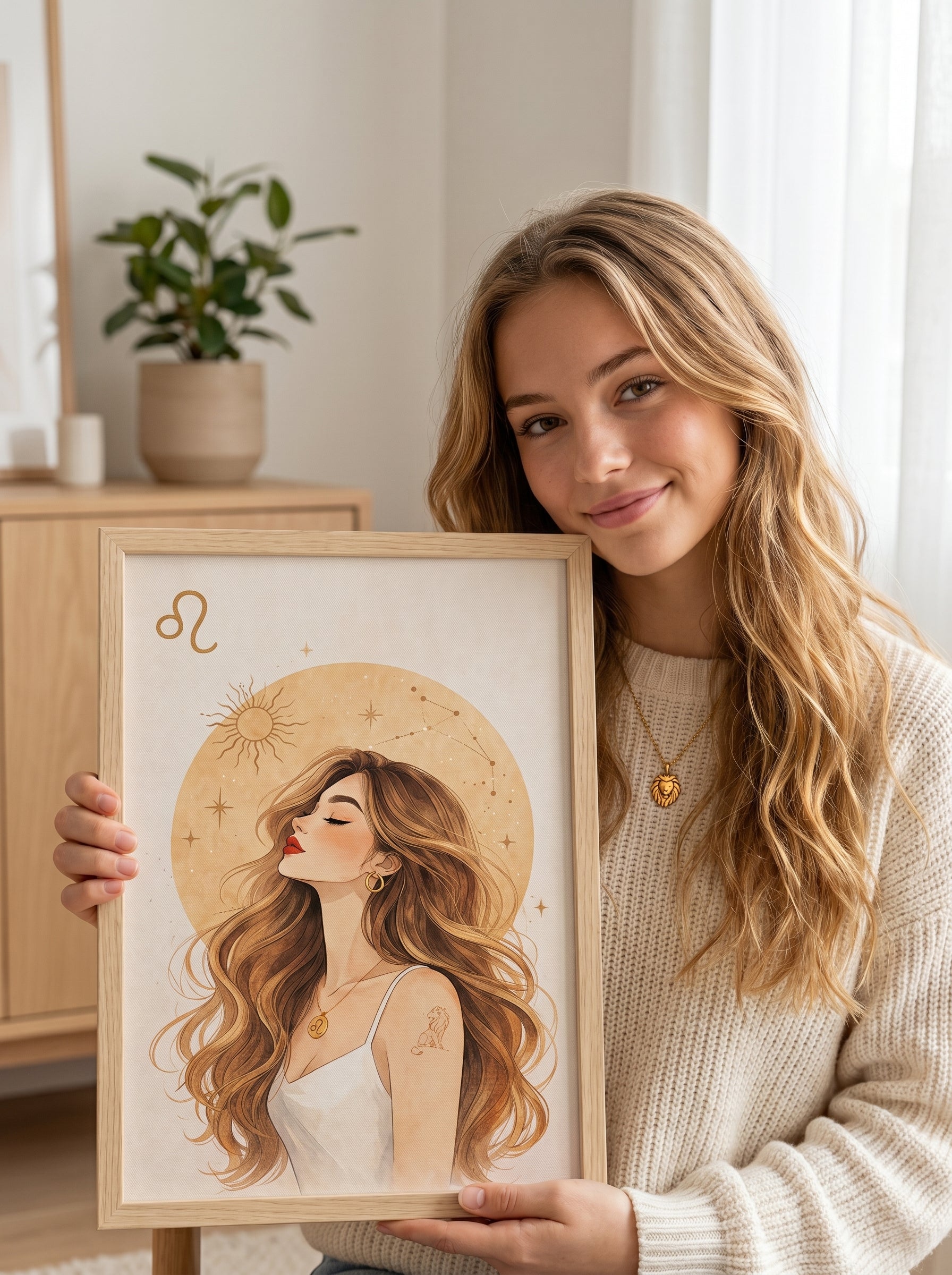 Lámina zodiaco Leo mujer